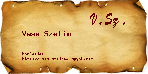 Vass Szelim névjegykártya